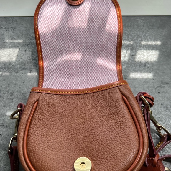 Dooney & Bourke Brown Leather Shoulder Bag - Picture 5 of 7